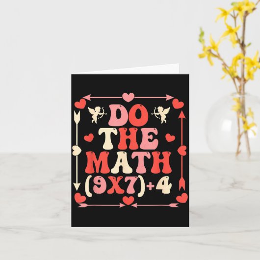Do The Math Equation Valentine's Day Math Teacher Karte (Gelbe Blume)