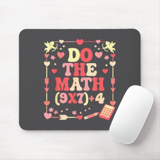 Do The Math Equation Valentine's Day Math Teacher Mousepad (Mit Mouse)