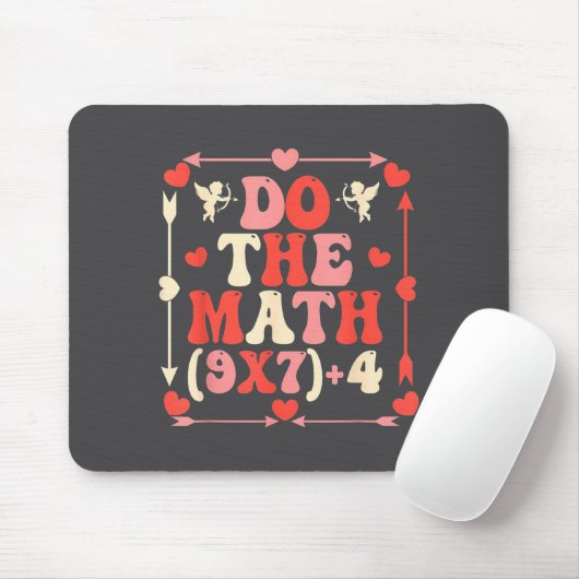 Do The Math Equation Valentine's Day Math Teacher  Mousepad (Mit Mouse)