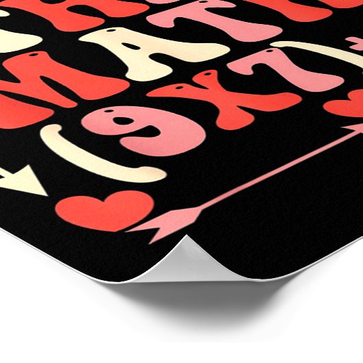 Do The Math Equation Valentine's Day Math Teacher  Poster (Ecke)