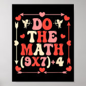 Do The Math Equation Valentine's Day Math Teacher  Poster (Vorne)