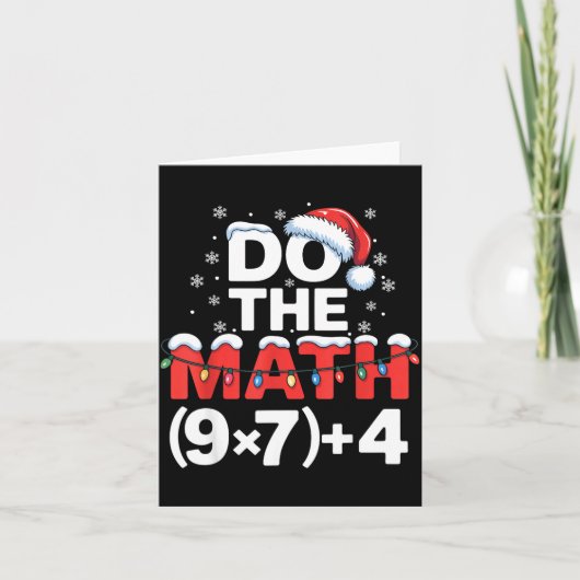 Do The Math Meme 6 7 Funny Christmas Holiday Humor Karte (Vorderseite)