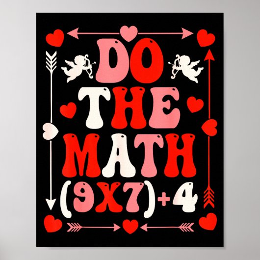 Do The Math Teacher 67 Meme Six Seven Valentine's Poster (Vorne)