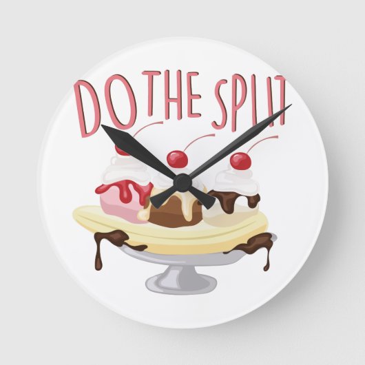Do The Split Runde Wanduhr (Vorderseite)