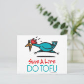 Do Tofu Vegan Vegetarier Postkarte (Stehend Vorderseite)