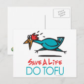 Do Tofu Vegan Vegetarier Postkarte (Vorne/Hinten)