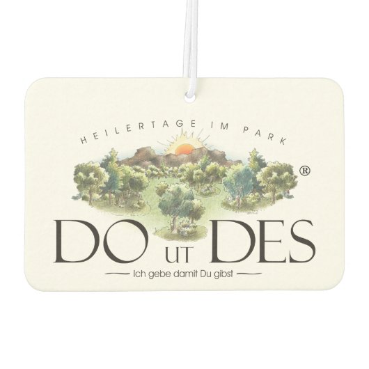 DO UT DES Logo als Autolufterfrischer (Rückseite)