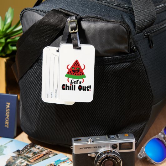 ❤️ 🍉 Do Watermelon Dance & Chill 😋 Gepäckanhänger (Vorderseite & Rückseite)