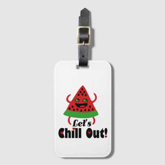 ❤️ 🍉 Do Watermelon Dance & Chill 😋 Gepäckanhänger (Vorderseite Vertikal)