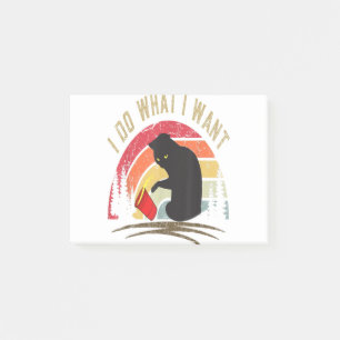 Do What I Want Vintage Black Cat Red Cup Funny My Post-it Klebezettel