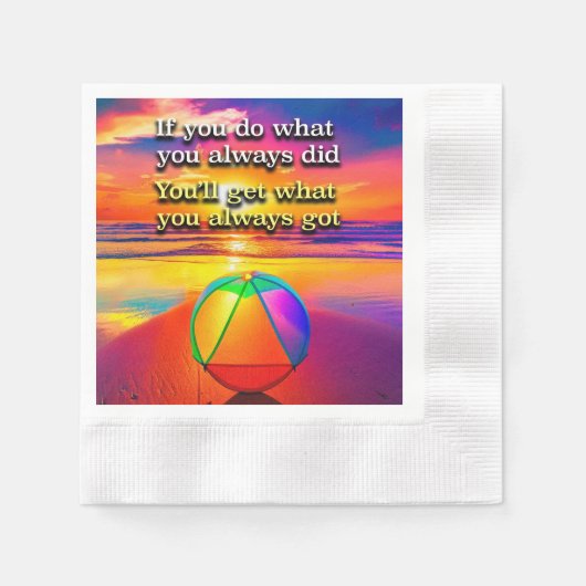 Do What You Always Did Recovery Slogan Sunrise Serviette (Vorderseite)