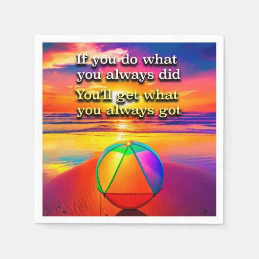 Do What You Always Did Recovery Slogan Sunrise Serviette (Vorderseite)