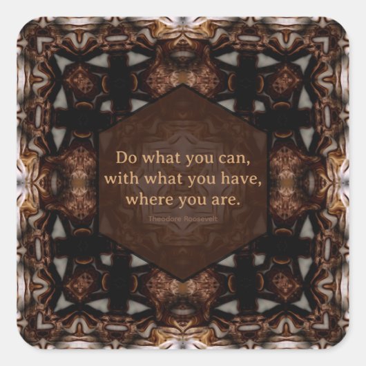 Do What You Can WoW Quote Quadratischer Aufkleber (Vorderseite)