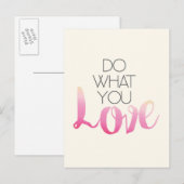 Do What You Love 2 Postkarte (Vorne/Hinten)