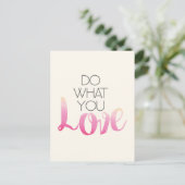 Do What You Love 2 Postkarte (Stehend Vorderseite)