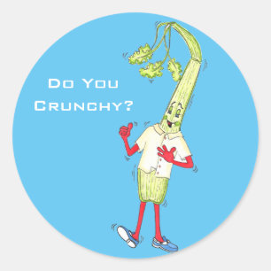 'Do You Crunchy' Glossy Round Aufkleber