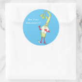 'Do You Crunchy' Glossy Round Aufkleber (Tasche)