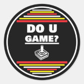 Do You Game? Runder Aufkleber (Vorderseite)