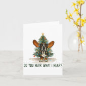 Do You Hear What I Hear Funny Bet Hound Dog Karte (Gelbe Blume)