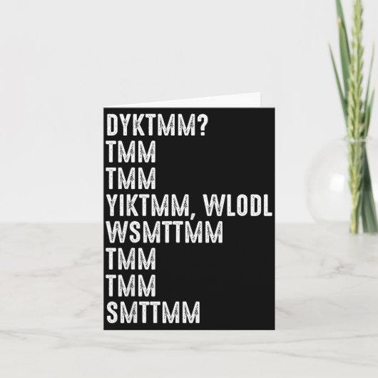 Do You Know The Muffin Man Dyktmm Funny Quote Karte (Vorderseite)