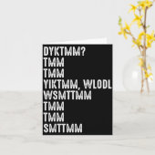 Do You Know The Muffin Man Dyktmm Funny Quote Karte (Gelbe Blume)