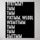 Do You Know The Muffin Man Dyktmm Funny Quote Poster (Vorne)