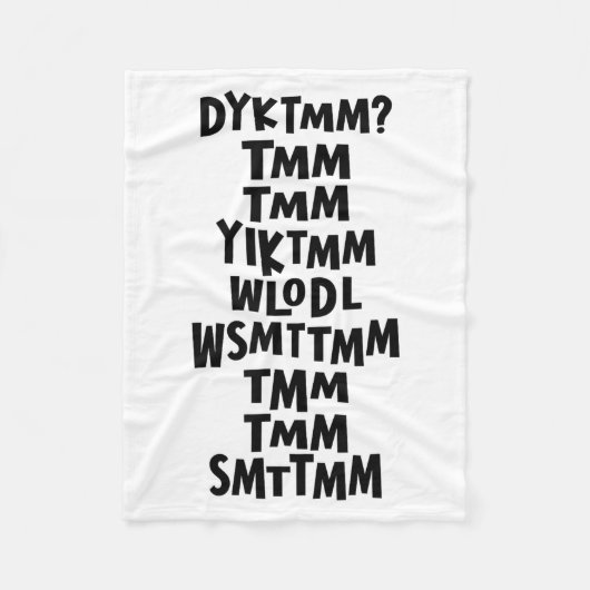 Do You Know The Muffin Man Dyktmm Nostalgia Funny Fleecedecke (Vorderseite)