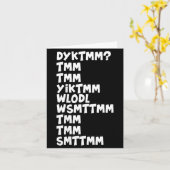 Do You Know The Muffin Man Dyktmm Nostalgia Funny  Karte (Gelbe Blume)