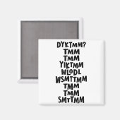Do You Know The Muffin Man Dyktmm Nostalgia Funny Magnet (Vorderseite/Rückseite)