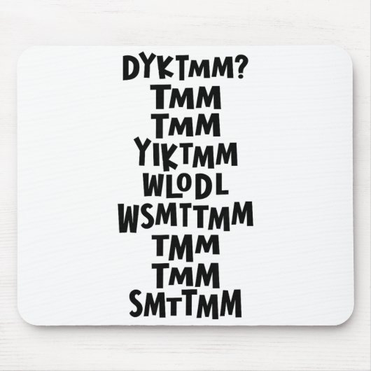 Do You Know The Muffin Man Dyktmm Nostalgia Funny  Mousepad (Vorne)