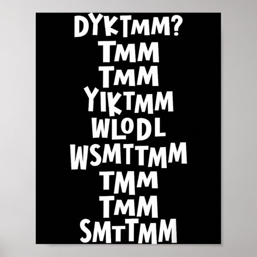 Do You Know The Muffin Man Dyktmm Nostalgia Funny  Poster (Vorne)