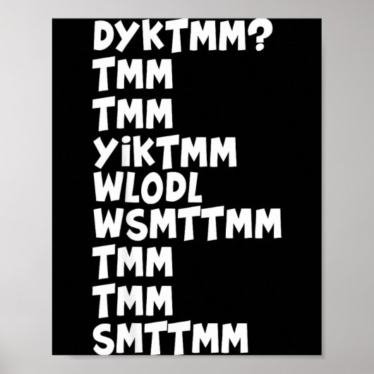 Do You Know The Muffin Man Dyktmm Nostalgia Funny  Poster (Vorne)