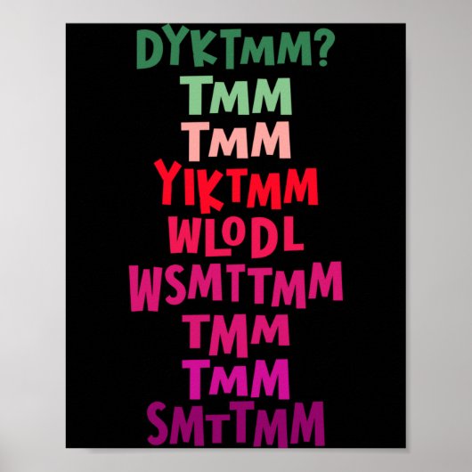 Do You Know The Muffin Man Dyktmm Nostalgia Funny Poster (Vorne)
