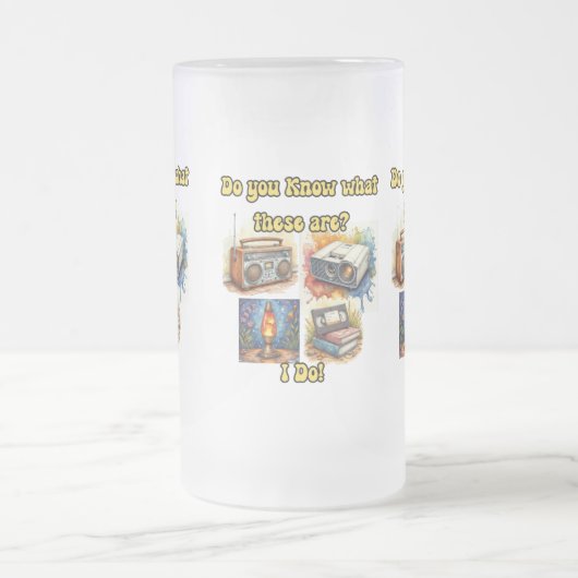 Do You Know What These Are? I Do! – Retro Mattglas Bierglas (Mittel)