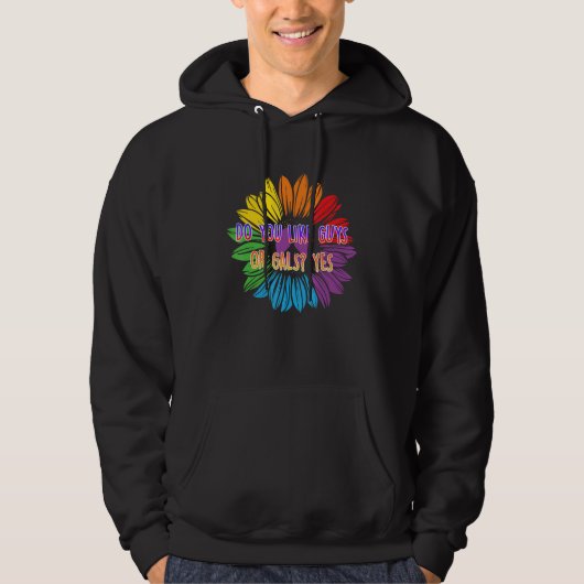 Do You Like Guys or Gals Bisexual LGBTQ Bi Pride   Hoodie (Vorderseite)