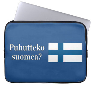 Do you speak Finnish? in Finnish. Flag wf Laptopschutzhülle