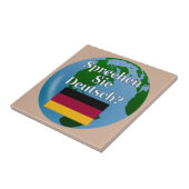 Do you speak German in German. Flag & globe Fliese (Seite)