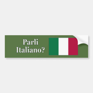 Do you speak Italian? in Italian. Flag wf Autoaufkleber