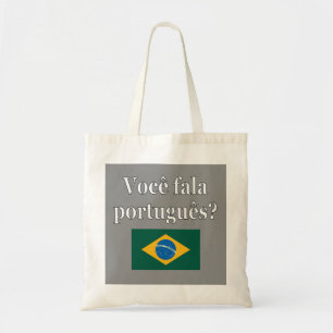 Do you speak Portuguese? in Portuguese. Flag Tragetasche