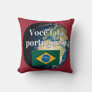 Do you speak Portuguese? Portuguese. Flag & Earth Kissen