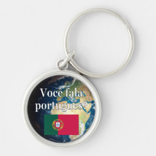 Do you speak Portuguese? Portuguese. Flag & Earth Schlüsselanhänger