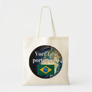 Do you speak Portuguese? Portuguese. Flag & Earth Tragetasche