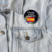 Do you speak Spanish? in Spanish. Flag & Earth Button (Beispiel)