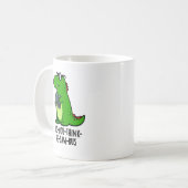 Do-you-think-the-saw-rus Funny Dinosaur Pun Kaffeetasse (Vorderseite Links)