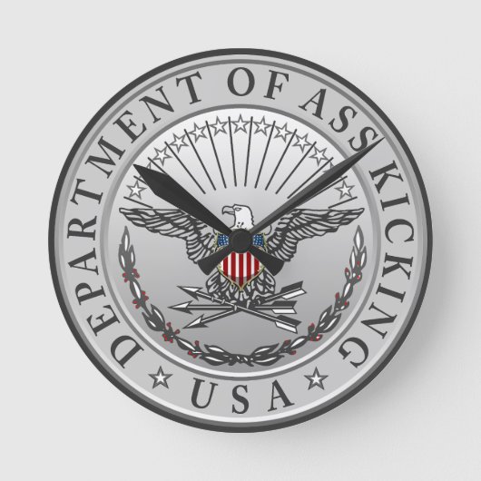 DoAK-Wandklemme, 8" runder Acrylstoff Runde Wanduhr (Vorderseite)