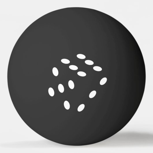 Dobbelsteen, dobbelstenen. Gokken, kansspel, geld Tischtennisball (Vorderseite)