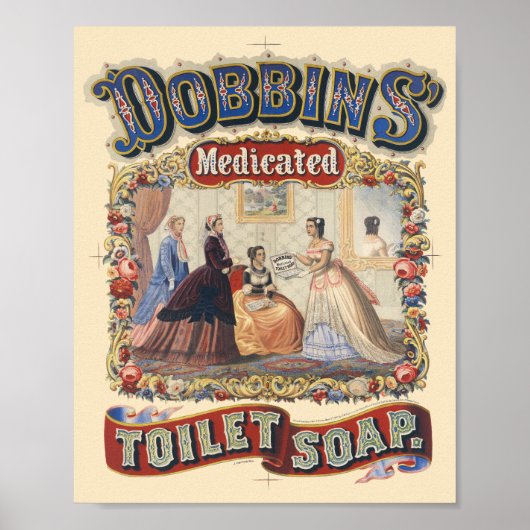 Dobbins' medikierte Toilettenseife Vintage Poster (Vorne)
