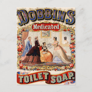 Dobbins' medizinische Toilettenseife Postkarte