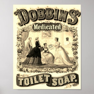 Dobbins Medizinische Toilettenseife Werbung Poster
