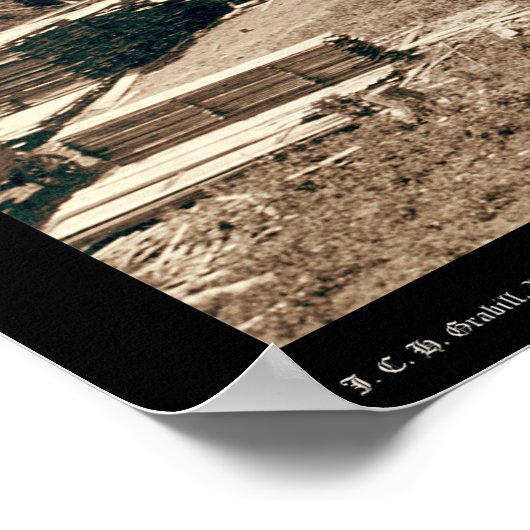 Dobbins Mills & Smoke Stack Black Hills SD 1890 Poster (Ecke)